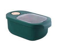 Zymoplas Scatola di riso realizzata in PP Soluzione di stoccaggio inodore e non tossica per gli elementi essenziali della cucina Contenitore stoccaggio in ABS ad struttura, Verde, 5 kg