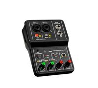 Zymoplas Scheda audio professionale Mini 220V Stereo USB Power Audio Mixer Indoor House Voice Recording Console per lo streaming live