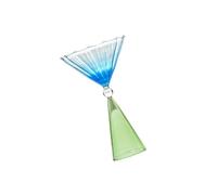 Zymoplas Set di bicchieri da vino splendidamente realizzati per budino di tè freddo, deliziosamente colorati, Verde