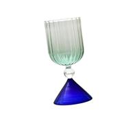 Zymoplas Set di bicchieri da vino splendidamente realizzati per budino di tè freddo, deliziosamente colorati, Blu
