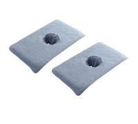 Zymoplas Set di copriletti per estetica per sedute di spa e cura della pelle, coprilettino per massaggi, 2 pezzi, coprilettino morbido con foro per il viso, C