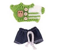 Zymoplas Set di vestiti per bambole fatti a mano, maglione, jeans, gioco di travestimenti, consistenza morbida, comoda da indossare e facile da indossare. , Modello XM2106