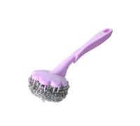 Zymoplas Spazzola per la pulizia del filo d'acciaio Sostituzione portatile Lavabile Panca da cucina per domestico Vassoio Pentola Pennelli Accessori per utensili, Viola