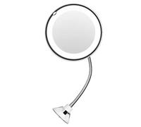 Zymoplas Specchio per il trucco con rotazione di grado con luce a LED Illuminato Strumento di ingrandimento Specchietti per il trucco Bagno per vestirsi a casa da viaggio