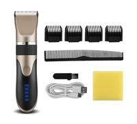 Zymoplas Tagliacapelli elettrici Ricaricabile Barber Man Indicator Trimmer Rasoio staccabile a basso rumore con spazzole per capelli, Oro