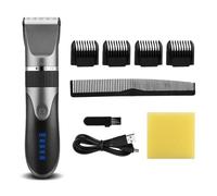 Zymoplas Tagliacapelli elettrici Ricaricabile Barber Man Indicator Trimmer Rasoio staccabile a basso rumore con spazzole per capelli, Grigio