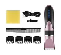 Zymoplas Tagliacapelli elettrici Ricaricabile Barber Man Indicator Trimmer Rasoio staccabile a basso rumore con spazzole per capelli, Rosa