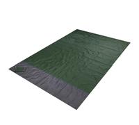 Zymoplas Tappetino da spiaggia pieghevole Coperta da zaino per esterni a prova di sabbia Tasca portatile con cerniera Tappetino campeggio riutilizzabile con paletti, Verde scuro