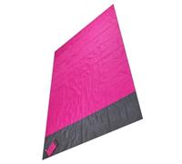 Zymoplas Tappetino da spiaggia pieghevole Coperta da zaino per esterni a prova di sabbia Tasca portatile con cerniera Tappetino campeggio riutilizzabile con paletti, Rosa