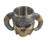 Zymoplas Tazza da viaggio con scheletro in resina Retro Halloween Bar Ossa Bevande Maniglie Bicchieri Boccale da collezione come decorazioni per la casa