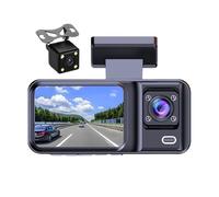 Zymoplas Telecamere montate sul cruscotto dell'auto Registrazione ad definizione Registrazione video ad definizione 1080P ABS con tachigrafo a batteria, Tripla