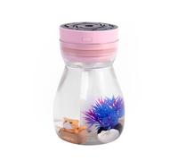 Zymoplas Umidificatore d'aria Umidificatori muti a sette luci a basso decibel Strumento di umidificazione portatile Camera da letto Decorazione regalo per ufficio, Rosa