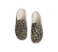 Zymoplas Zoccoli da Donna 2 Pezzi/Set con Tessuto Morbido e Resistente all'Usura per Panno da Viaggio per Zoccoli e Muli da Donna, Leopardo, 38.1