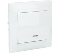 Zyna - Pulsante a LED da incasso, colore: Bianco - Zenitech