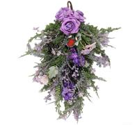 ZYNCUE Fiore in seta di giacinto viola da appendere alla parete, albero artificiale capovolto per decorazione domestica, piante finte rustiche per parete della camera da letto, decorazione della
