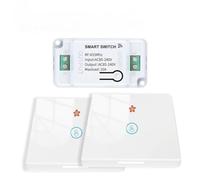 ZYNCUE Interruttore di controllo remoto wireless per illuminazione domestica, RF433 Pannello da parete sensibile al tocco con portata 30 m, ricevitore compatibile 1000 W per lampade riscaldatori