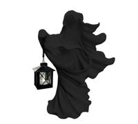 ZYNCUE Per la decorazione bianca nera di Halloween della statua del cracker di Wlantern della resina ha condotto o solare