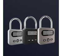 ZYNCUE per Metallo Timer Elettronico Blocco con Display LCD Meccanismo di bloccaggio intelligente 999H Max Timing USB Ricaricabile per Auto-Sblocco Allarme Promemoria