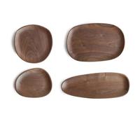 ZYNCUE Piatti piani in legno irregolari ovale vassoio da portata per pane, tè, piatti, frutta secca, snack, torte, caramelle, biscotti, marrone, 16 x 13 x 2 / 30 x 12 x 2 / 20 x 2 / 30 x 20 x 2 / 30 x
