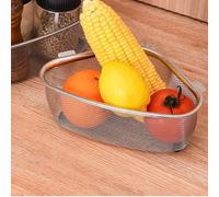 ZYNCUE Scolapasta triangolare in acciaio inox per cucina, 23 x 16 x 8 cm, cestello di scarico a maglia fine per scarti di cibo, bucce di verdura e frutta, argento