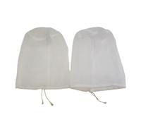 ZYNCUE Set di 2 sacchetti filtranti in nylon a maglia fine 20 x 30 cm con coulisse per birra fatta in casa birra vino succo di frutta secca filtraggio latte in bianco