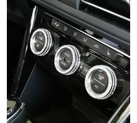 ZYNCUE Set di 3 coperture decorative per pulsanti AC con strass per CC Sport, in lega di alluminio, anelli per condizionatore d'aria