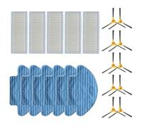 ZYNCUE Spin Edge Spazzola Laterale Mop Panni Filtro Straccio Aspirapolvere Accessori Ricambio Per Haier T550W Per Ikohs Netbot S12 Lavabile Microfibra Pad Mop Robot Aspirapolvere Kit di Ricambio