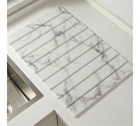 ZYNCUE Tappetino scolapiatti pieghevole e assorbente in terra di diatomee per bancone della cucina, 40 x 30 cm, resistente al calore, per bagno, piattino per piante e uso alimentare degli animali