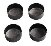 ZYNCUE Tappo terminale per corrimano in acciaio inox per gradini rotondi per scale, adatto per guide di diametro da 45 mm a 50 mm, confezione da 4, nero
