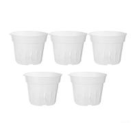 ZYNCUE Vasi per orchidee in plastica trasparente, 14 cm, con fori di drenaggio, per orchidee, piante grasse, piante d'appartamento, confezione da 5