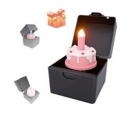 ZYNJBB Scatola Musicale Buon Compleanno, Scatola di Musica da Torta Divertente E Affascinante con Luce Analogica di Candela,Regalo Romantico
