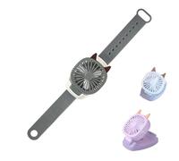ZYNJBB Ventilatore Orologio Mini, Cinturino Morbido ed Elastico, Regolabile e Removibile, Tre Livelli di Ventilazione, Direzione Personalizzabile, Luce ad Effetto Respiro，Regalo di moda