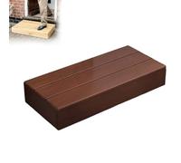 ZYNNEL Sgabello in legno per adulti, Sgabello One Step per anziani, resistente poggiapiedi, gradini per letti alti, bagno, camera da letto, cucina, Sicuro e Stabile, Marrone, 100×30×15cm