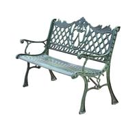 Zynqra Panca Da Esterno Mobili Giardino Panchine Patio 2-3 Posti,ghisa,braccioli Curvi E Schienale,resistente Alle Intemperie,terrazzo Balcone O Parco(Dark green,A)