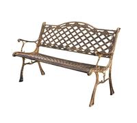 Zynqra Panca Da Esterno Mobili Giardino Panchine Patio 2-3 Posti,ghisa,braccioli Curvi E Schienale,resistente Alle Intemperie,terrazzo Balcone O Parco(Bronze,B)