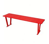 Zynqra Panchina da esterno per 2-3 persone,panca giardino,tubi zincati,resistente alle intemperie,sedia in metallo portico cortile e parco,colori a scelta(Red,120cm/47.2in)