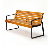 Zynqra Panchina Da Giardino,aluminio E Legno Massiccio,panchina Esterni,con Braccioli Schienale - Resistente Alle Intemperie,patio,giardino,parco,cortile,portico(A,180cm/70.8in)