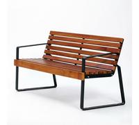 Zynqra Panchina Da Giardino,aluminio E Legno Massiccio,panchina Esterni,con Braccioli Schienale - Resistente Alle Intemperie,patio,giardino,parco,cortile,portico(B,150cm/59in)