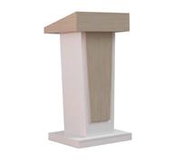 Zynqra Podio,Pulpito per Conferenze,Leggio Portatile con Ruote,Pulpito Conferenze,2 Piani, 4 Ruote,2 Scomparti,Inclinabile,con ripiano a più Livelli,per scuole,Case,chiese(Light Walnut Color)