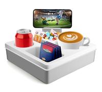 ZYODUOB Portabicchieri da Divano,Portabicchieri da Divano in Silicone， Vassoio Da Divano con Porta Telefono Rotante a 360°， Portabicchieri da Divano Impermeabile per Mangiare, Spuntini, Telecomando.