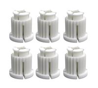 ZYOMVUN 6 Pièces Presa universale in plastica bianca Ø 7,5 mm, boccole di bloccaggio universali per rubinetti e valvole, per Rubinetteria del Bagno e della Cucina con due Maniglie