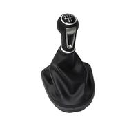 ZYOTRI Pomello Cambio Auto 5/6 velocità per Seat Leon 2006-2012 MT pomello cambio auto con stivale in pelle PU Naturale Nero