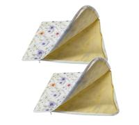ZYOUQI Pacchetto di stoccaggio della pagnotta da cucina, due supporti floreali della cerniera, organizzatore del pane di 43 x 33 cm, forniture di cottura fatte in casa, Boule, Batard, contatore uso
