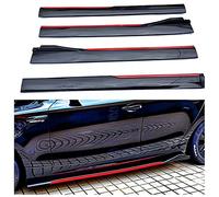 Zyph Minigonne Laterali Auto per BMW 1 Series 2 Series 3 Series E81 E82 F20 E87 E88 F46 F45 F23 F22,2 Segmenti Coprigonne Laterali Universali,Splitter Laterale Diffusore,A/BlackRed