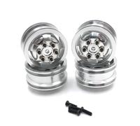 ZYPMoTo Ruote Metalliche per Auto RC Compatibili con C14 C24 C34 C44 B14 B24 B16 B36 Modelli 4WD Parti di Upgrade Ruote in Alluminio per Veicoli RC(Silver)