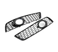 zyppk 1 paio di griglie fendinebbia for paraurti anteriore auto adatte for A3 8P 2009-2013, griglia copertura cornici della griglia dei fendinebbia del paraurti anteriore(Glossy Black)