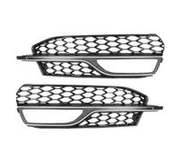 zyppk 1 paio di griglie fendinebbia paraurti anteriore auto adatte for A3 SLine S3 2014-2016, copertura cornici della griglia dei fendinebbia del paraurti anteriore(Chrome Silver)