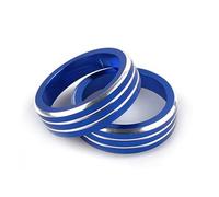 zyppk 2 pezzi di coprimanopole for il controllo del clima AC adatti for Nissan Rogue X-Trail 2014-2018 copertura della manopola di controllo dell'aria co(Blue)