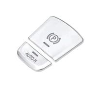 zyppk Copertura pulsante avvio e arresto dell'auto, adatta for BMW, Serie 5 6GT G30 X3 G01 X4 G02 Freno a mano decorativo copertura del pulsante di avviamento dell'auto(Model B-silver)