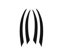 zyppk Coperture for griglie fendinebbia anteriori adatte for Classe C W205 C180 C200 2015-2018 Adesivi for protettive cornici della griglia dei fendinebbia del paraurti(Glossy Black)